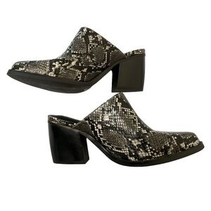 Jeffrey Campbell Favela -2 Leather Snakeskin Mule Size 6.5